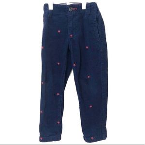🎉 Boden Blue Corduoroy Embroidered Star Pants 3T